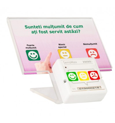 Sistem evaluare feedback clienti SensMax L3 Pro-Evaluare grad satisfactie clienti-4Retail Numaratoare persoane | Terminale feedback clienti