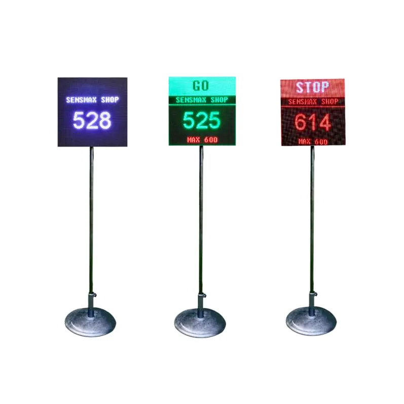 Ecran LED luminos pentru utilizare în interior/exterior pentru monitorizarea ocupării